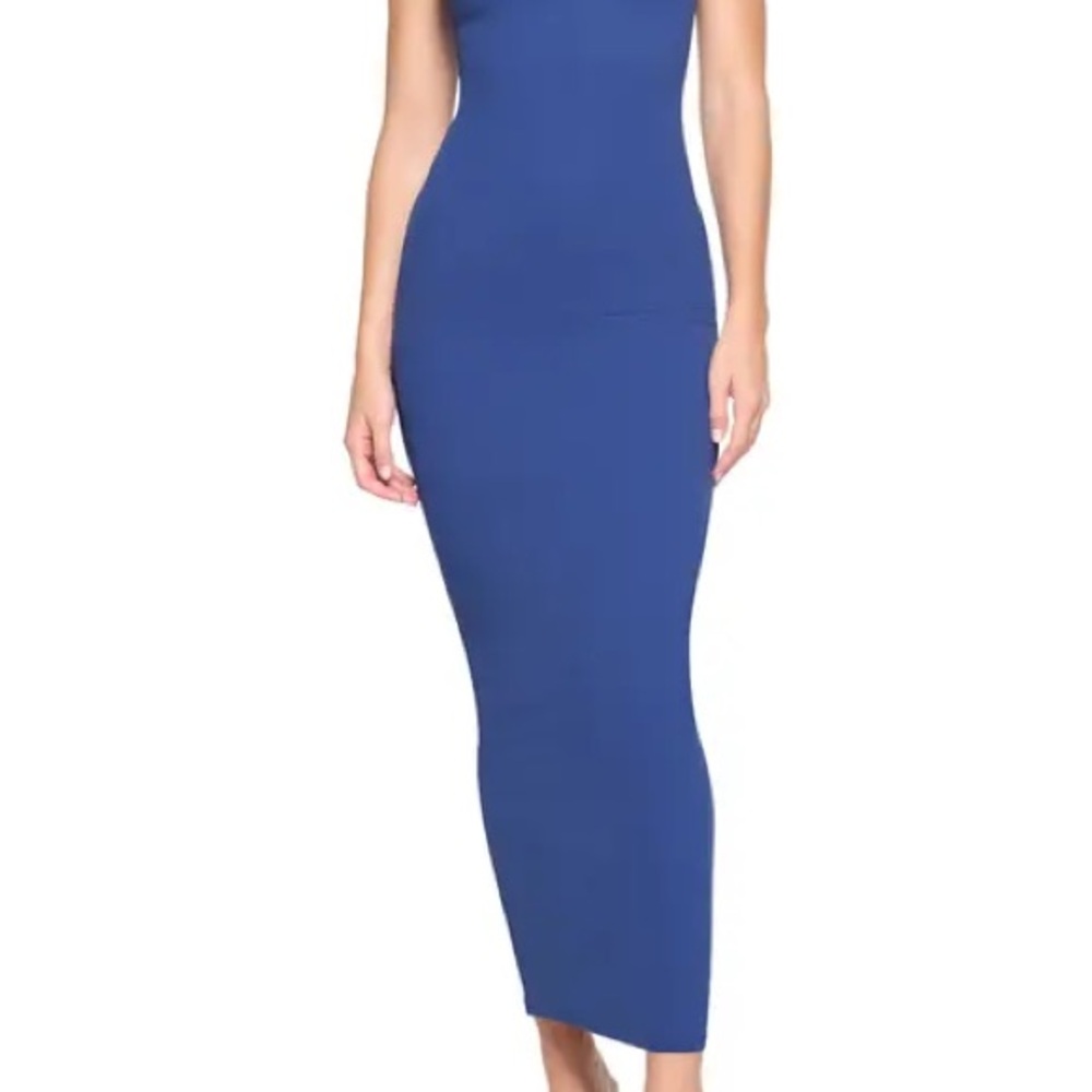 NWT SKIMS mockneck fits everybody dress in Sapphire